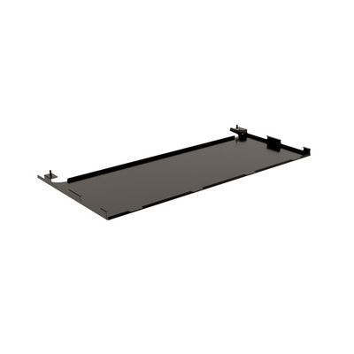 Face de dessous métal noir mat BROUSSE 104,8 × 53,6 cm hauteur 2,9 cm pour cache unité extérieure - OUTSTEEL