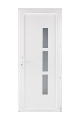 Porte d'entrée Manhattan poussant gauche +insert inox 215 x 90 cm CLOSY