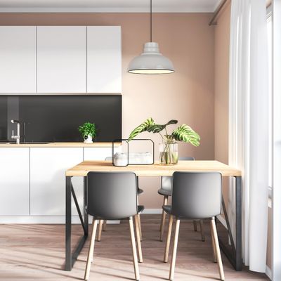 Suspension métal blanc E27 Ø30 cm CANTEEN - COREP