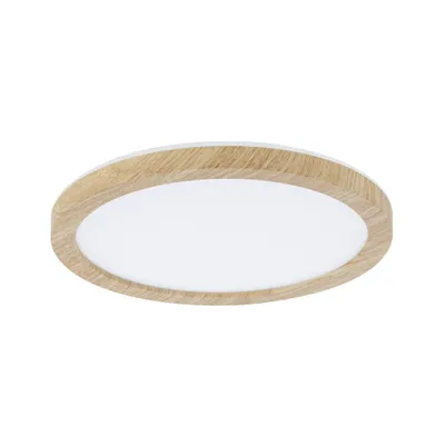 Plafonnier LED salle de bain IP44 1100 lumens lumière blanc variable Ø19cm Bois - Atria Shine PAULMANN