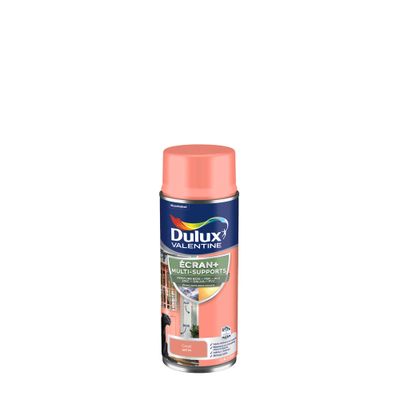 Peinture aérosol Ecran+ Multi-supports Satin Corail 400 mL - DULUX VALENTINE