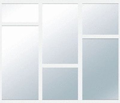 Verrière Concorde Profil Blanc Vitrage Verre Clair L. 1230 mm x H. 1125mm YKARIO