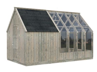 Extension pour serre de jardin Emilia en bois autoclave - 4 m² intérieur - Livraison à domicile - PALMAKO