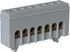 Bornier phase gris 7 trous sur rail DIN - Batilec