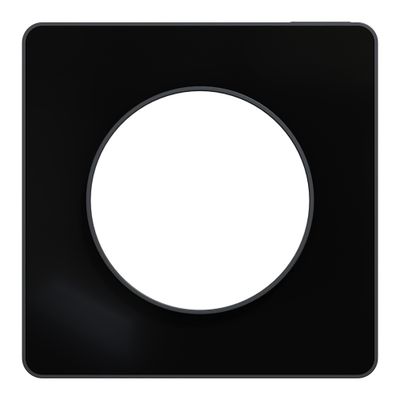 Plaque de finition 1 poste anthracite finition miroir - Odace 2011 Touch SCHNEIDER ELECTRIC