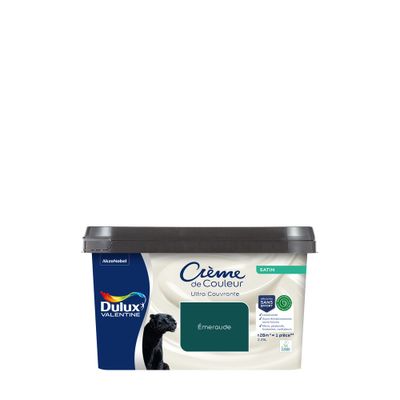 Peinture crème de couleur Emeraude satin 2,25L - DULUX VALENTINE