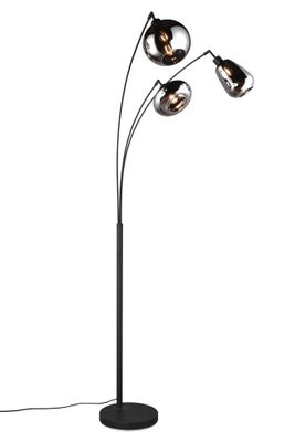 Lampadaire E14 Lumina noir et chromé 3x10W - TRIO