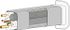 Amorce droite pour goulotte clim 80 x 60 mm - AUTOGYRE