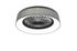 Ventilateur de plafond tissu avec lumière LED + télécommande Gris Ø48cm - Farsund REALITY