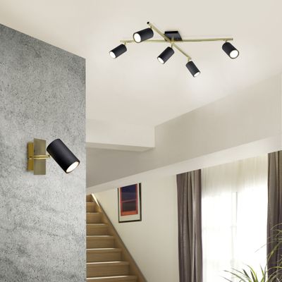 Spot GU10 Marley noir et or 35W - TRIO