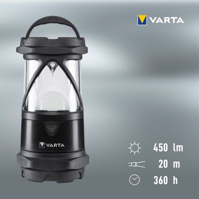 Lampe de camping/ Lanterne extra résistante IP67 6AA 450lm VARTA