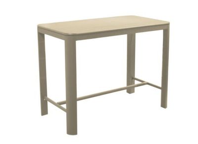 Table haute de jardin EOS aluminium crème lattes 140 x 74 cm, Livraison à domicile incluse - PROLOISIRS