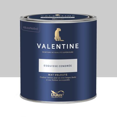 Peinture Valentine Mat Velouté Esquisse Cendrée 0,5 L - DULUX VALENTINE