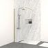 Paroi de douche à l'italienne 90x200 cm profilé or verre transparent 8 mm Parma - AURLANE