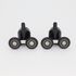 Roulettes double corps noires pour portes de douche diamètre 23mm - AURLANE