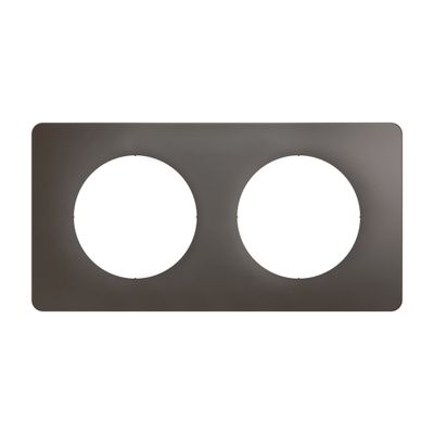 Plaque de finition 2 postes Gris cendré - Céliane LEGRAND