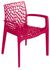 Fauteuil de jardin GRUVYER polypropylène framboise - GRANDSOLEIL