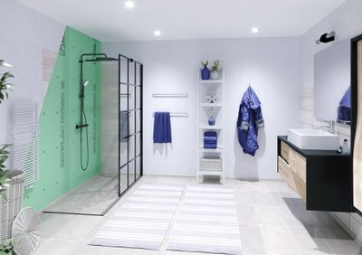 Plaque de plâtre Marine BA13 NF 2.50 x 1.20 m pour pièce humide BATIPLAC®