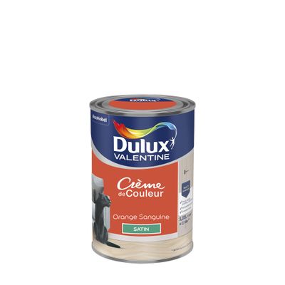 Peinture crème de couleur Orange Sanguine Satin 1,25 L - DULUX VALENTINE