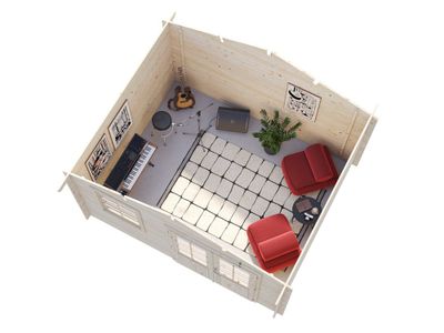 Pavillon de jardin en bois Klara - 15,4m², Livraison à domicile incluse - PALMAKO