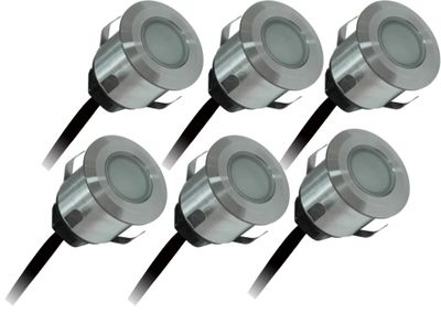 Lot de 6 spots extérieurs encastrables 15 lumens blanc chaud - PATIO ARLUX