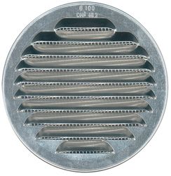 Grille d'aération ronde à persienne en aluminium brut diamètre 100 mm  AUTOGYRE, 1461194, Chauffage Climatisation et VMC