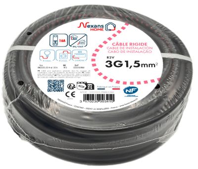 Câble U1000 R2V 3G1,5 mm² 5 m