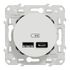 Double prise USB C et USB A blanc - Odace 2011 SCHNEIDER ELECTRIC