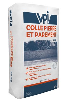 Colle pierre et parement extérieur grise - sac de 25 kg - VPI