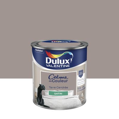 Peinture crème de couleur Terre Cendrée Satin 0,5 L - DULUX VALENTINE