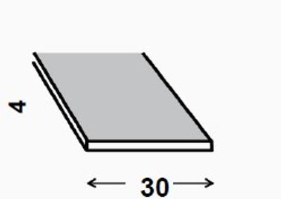 Profilé plat acier laminé 30 x 4 mm 1 m CQFD