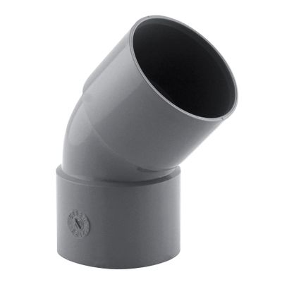 Coude PVC évacuation 45° femelle/femelle Ø40 - FITT