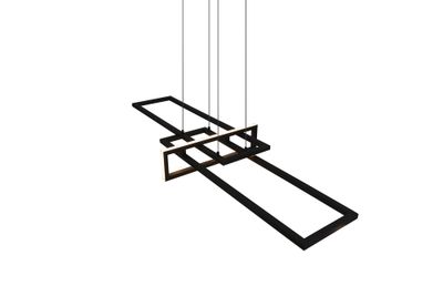 Suspension LED Salinas noir 4200 lumens blanc chaud - TRIO