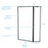 Paroi de douche à l'italienne avec déflecteur 100+40x200 cm profilé noir verre transparent 5 mm Dark Edge - AURLANE