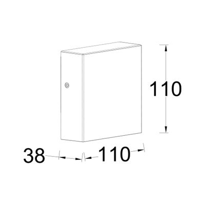 Applique extérieur LED Gemini gris IP54 750 lumen blanc neutre - COREP