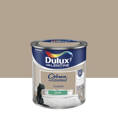 Peinture Crème de Couleur Gazelle satin 0,5 L - DULUX VALENTINE