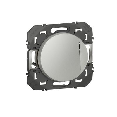 Bouton poussoir encastrable avec voyant lumineux Aluminium - Dooxie LEGRAND