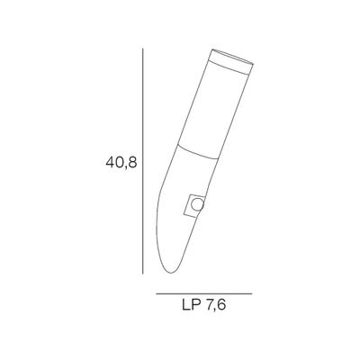 Applique extérieur E27 détecteur de mouvements Davis anthracite IP44 20W - COREP
