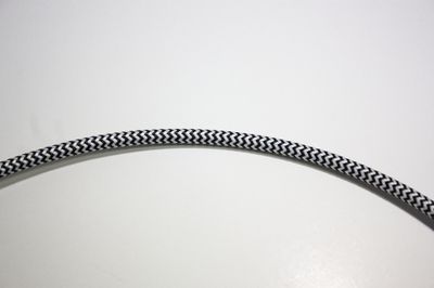 Câble électrique textile gainé 2 x 1 mm² pour luminaire au mètre noir & blanc - FOXLIGHT