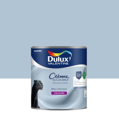 Peinture crème de couleur Bleu Horizon velours 0,5L - DULUX VALENTINE