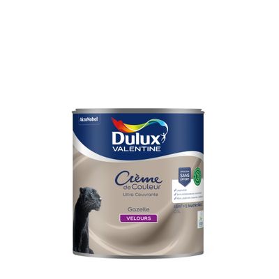 Peinture crème de couleur Gazelle velours 0,5L - DULUX VALENTINE