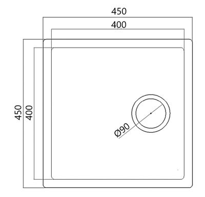 Evier de cuisine composite noir 45x45 cm 1 bac - NORD INOX