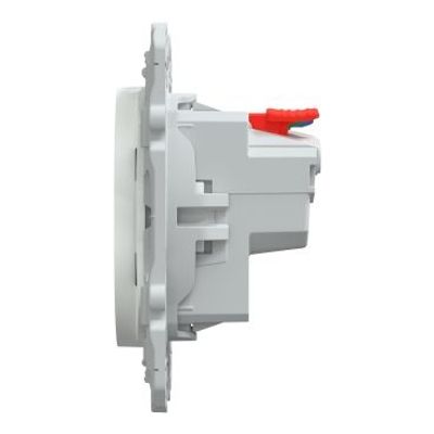 Prises 2 pôles + terre Ovalis affleurante blanc par 10 - SCHNEIDER ELECTRIC