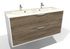 Meuble de salle de bains Frenchart 2 portes L120 x H56 x P47 cm panneau de particules blanc et pitaya - CONCILIO