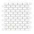 Mosaïque mur intérieur effet briquettes blanc MÉTRO 30 x 30 cm vendu à l'unité SAS MAT INTER