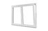 Fenêtre PVC blanc 2 vantaux oscillo-battant H.75 x l.120 cm CLOSY