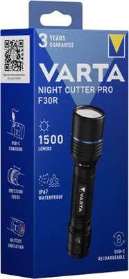 Lampe torche LED puissante rechargeable 1500 lumens - Night Cutter VARTA