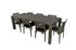 Table de jardin à rallonge AMAZON polypropylène noir 160 x 230 cm - GRANDSOLEIL