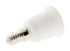 Adaptateur de douille électrique E14 vers E27 plastique blanc - ZENITECH