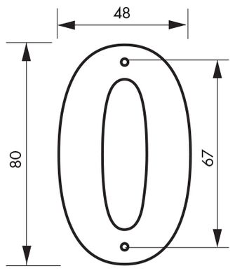 Chiffre 8 à visser hauteur 51 mm laiton THIRARD